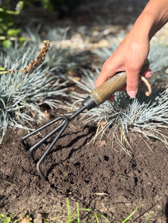 Dutch Garden - Handcultivator - Tuinkrabber - Gehard staal - FSC Hout van Dutch Garden — afbeelding 2