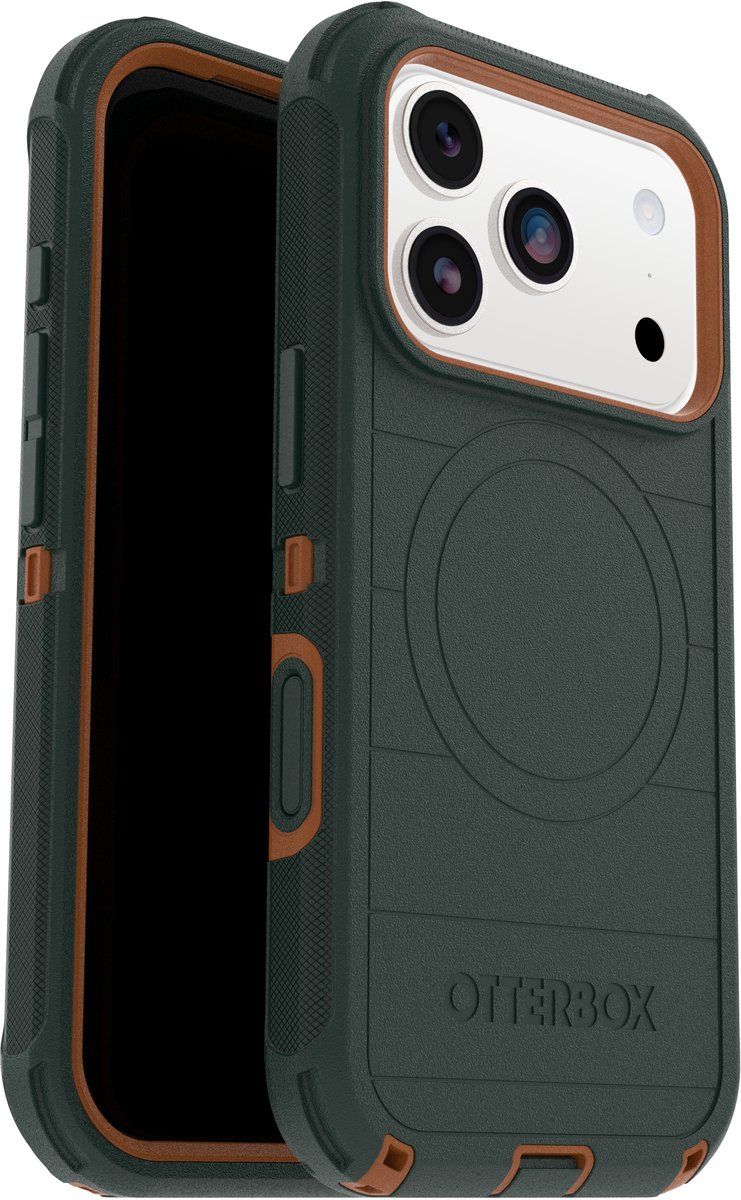 Otterbox Defender Pro iPhone 17 Pro Back Cover met MagSafe Magneet Groen