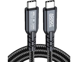 AdroitGoods USB-C Thunderbolt 4 Kabel - 40Gbps datakabel, PD3.1 240W 48V/5A oplaadkabel - 8K HDR - 2m