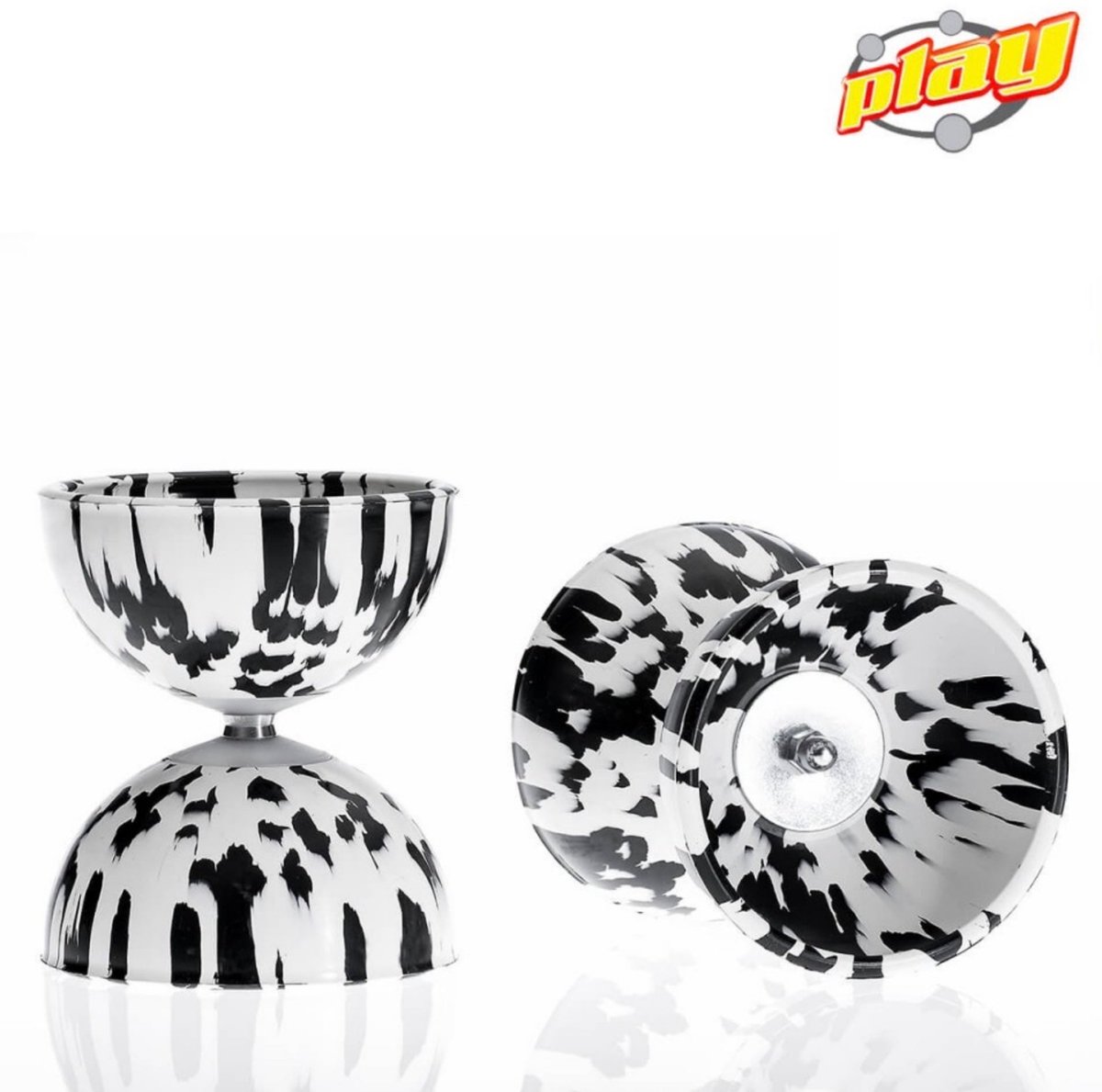 Diabolo Play Rainbow diabolo 105 mm 260 gr Wit - Zwart
