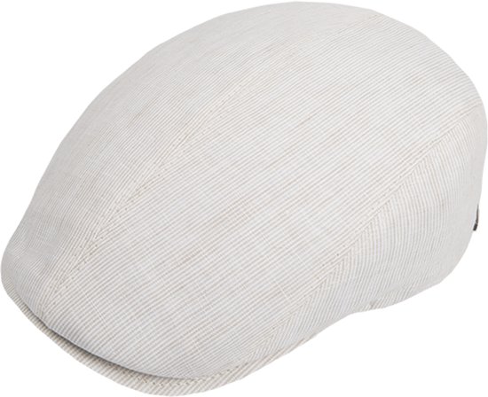 Lierys Inglese linnen flatcap heren - Flat cap made in Italy - Flatcap van linnen en katoen - Zomercap in denim-look - Modellen voorjaar/zomer - 56 cm