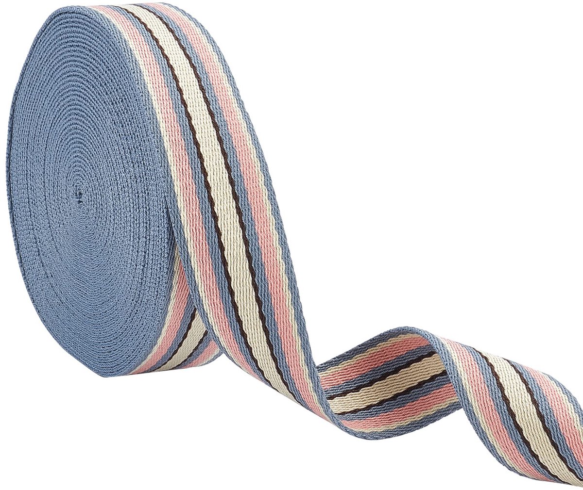 PH PandaHall 9m Woven Lace Ribbon - Gestreepte Jacquard Band - 4 Kleuren in 38mm Breed