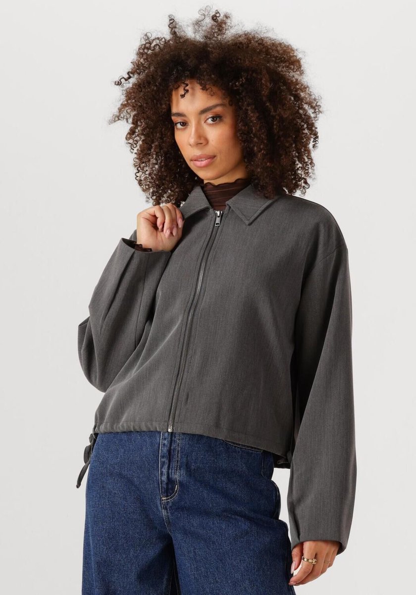 Object Objsigrid Re Lo Bomber Dames - Jas - Antraciet - Maat 34