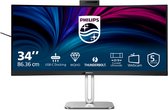 Philips 6000 series 34B2U6603CH/00 écran d'ordinateur 86,4 cm (34") 3440 x 1440 pixels Wide Quad HD LCD Grijs