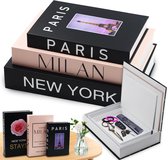 Duscdesp Lot de 7 livres décoratifs, livre décoratif tendance