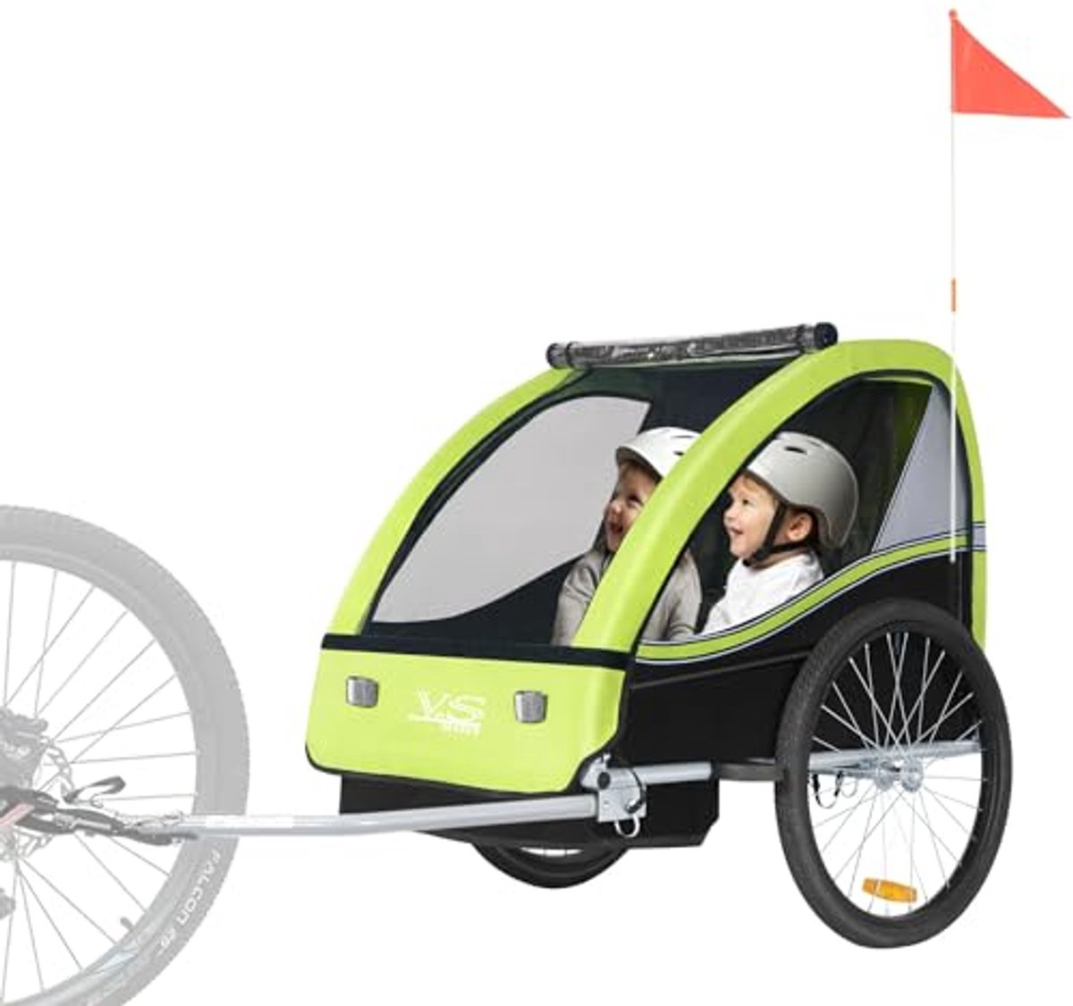 Kinderaanhanger voor Fietsen - Fietsaanhanger voor 1 of 2 Kinderen