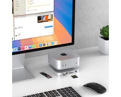 Aluminium Dock en Hub voor Mac mini M4 en M4 Pro 2024 met M.2 NVMe SSD-behuizing, 4K 60Hz HDMI en 2x USB-A 10Gbps