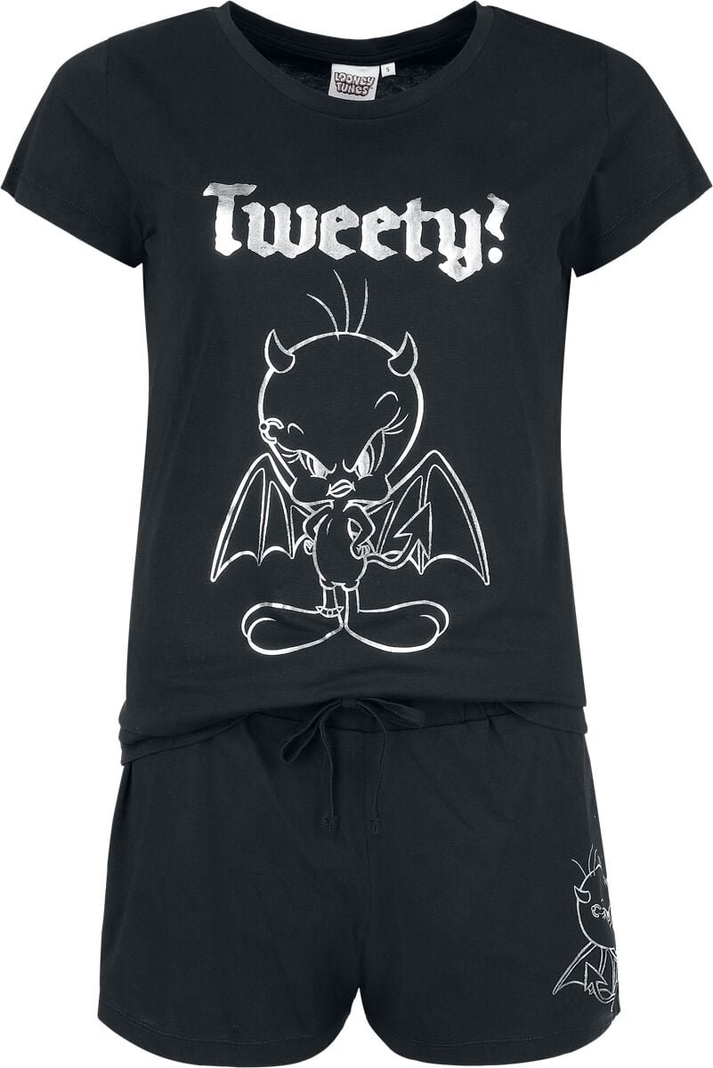 Looney Tunes Tweety Pyjama zwart Katoen