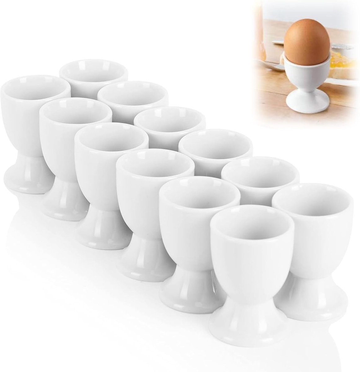 12pcs Egg Cups - Porselein - Plastic - Eierschalen - Eierdopjes voor elk ontbijt