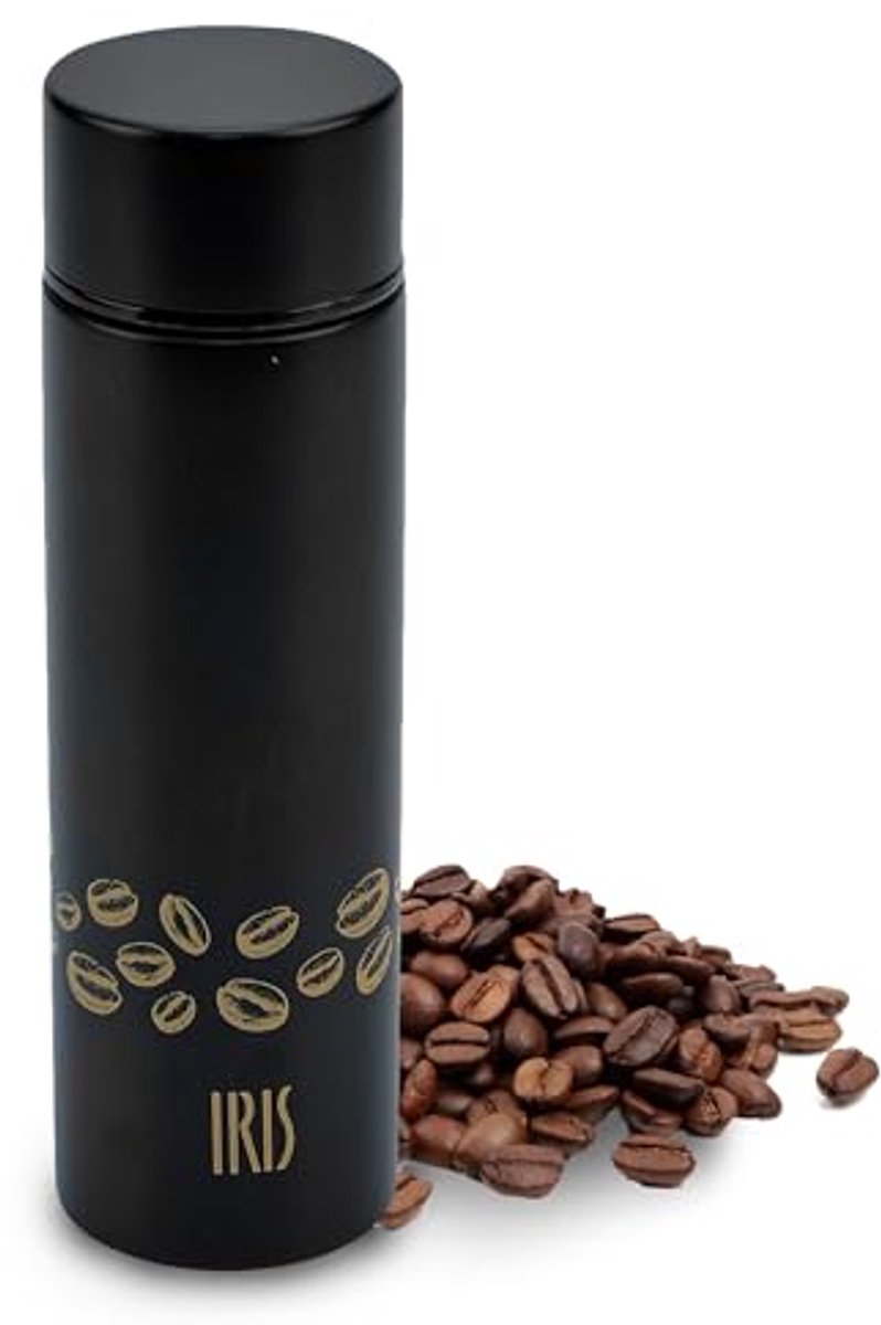 Mini thermosfles 140 ml - Zwart - Ideaal voor onderweg