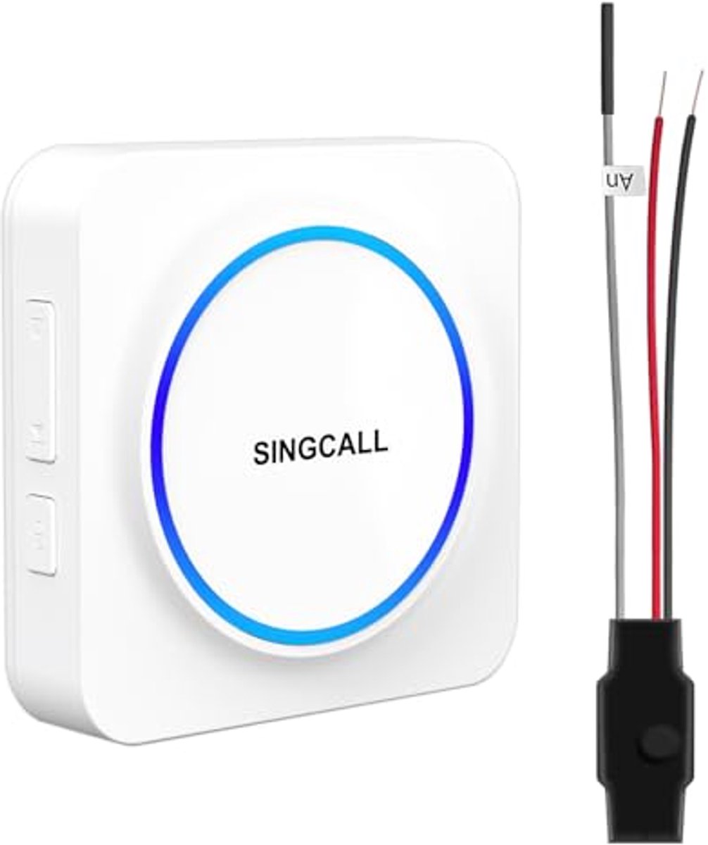 Draadloze Deurbel Verlenger met LED Ontvanger en Converter voor Thuis, Garage, en Appartement