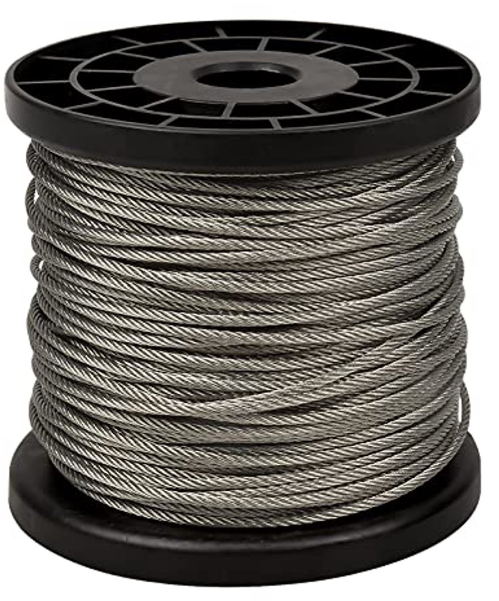Roestvrijstalen kabel 2 mm x 60 m voor ophangprojecten - Draagvermogen tot 380 lbs