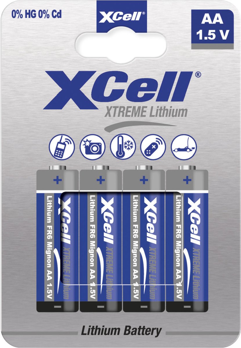 XCell XTREME FR6/L91 AA batterij (penlite) Lithium 1.5 V 4 stuk(s)