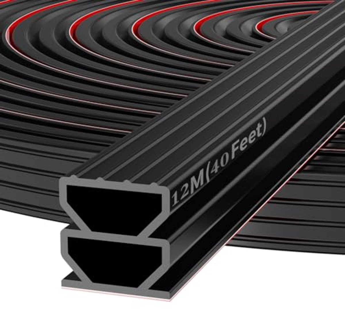 Zelfklevende Afdichtingstape voor Deuren en Ramen - Rubber - 1 cm x 12 m - Zwart