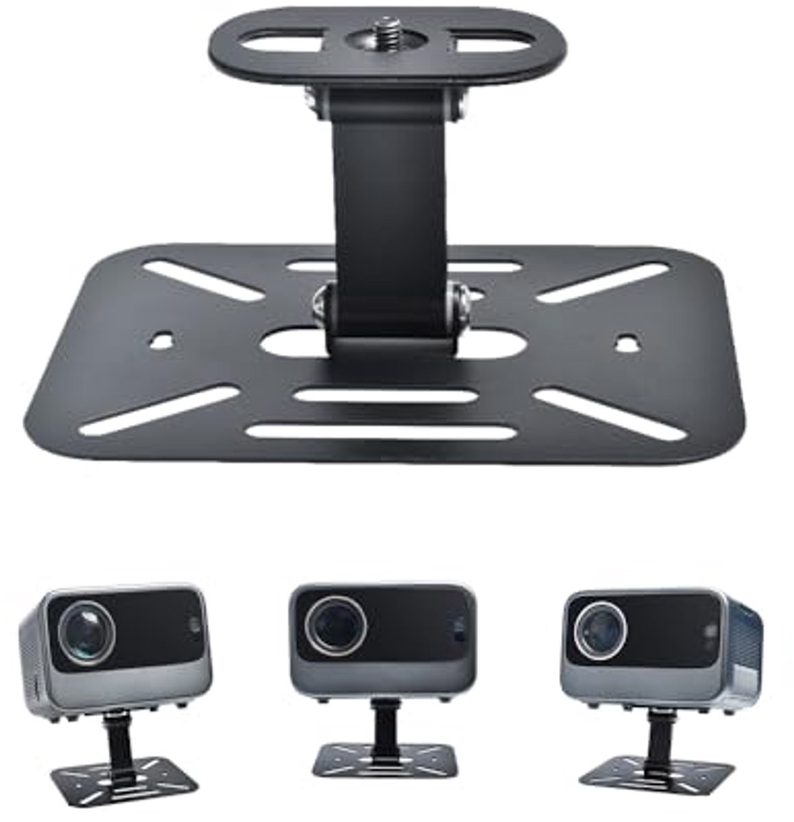 Universele projectorstandaard - 360 graden draaibaar, beamerhouder met multi-hoek, geschikt voor elk type projector