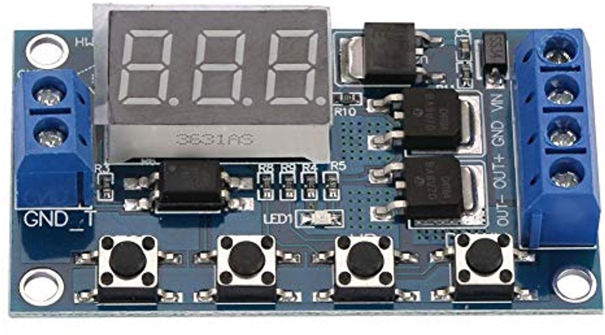 Digitale Puls Cyclische Vertraging Timer Schakelaar 12V-24V met STOP-Functie