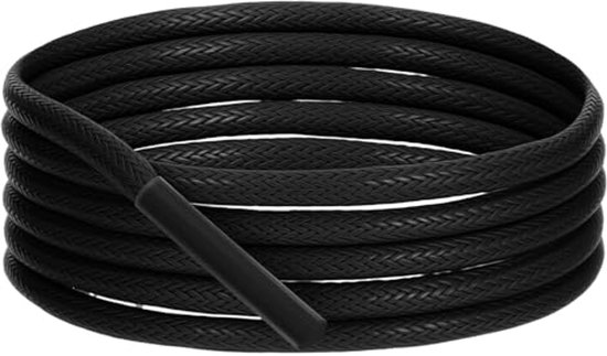Platte smalle veter - Zwart, 100 cm