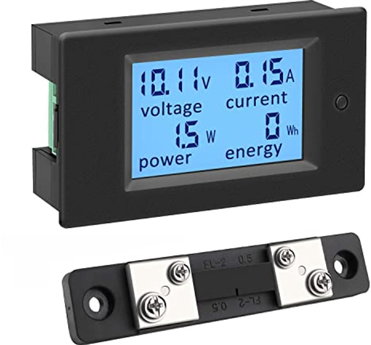 Digitale Volt Amp Watt KWh Paneelmeter met DC 100A shunt – Multimeter voor Zonnestelsel en Energie Metingen