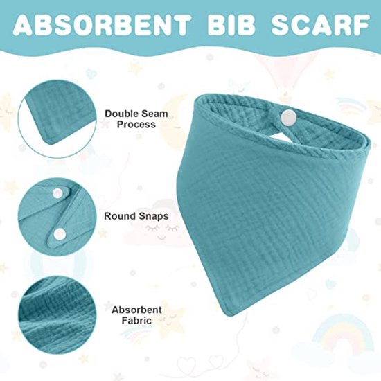 Baby Dekens set, Schattige Konijn Knuffeldoeken voor Peuters, Veilig en Comfortabel, Geschikt voor Wiegjes en Buggy's (Blauw) van Merkloos — afbeelding 5