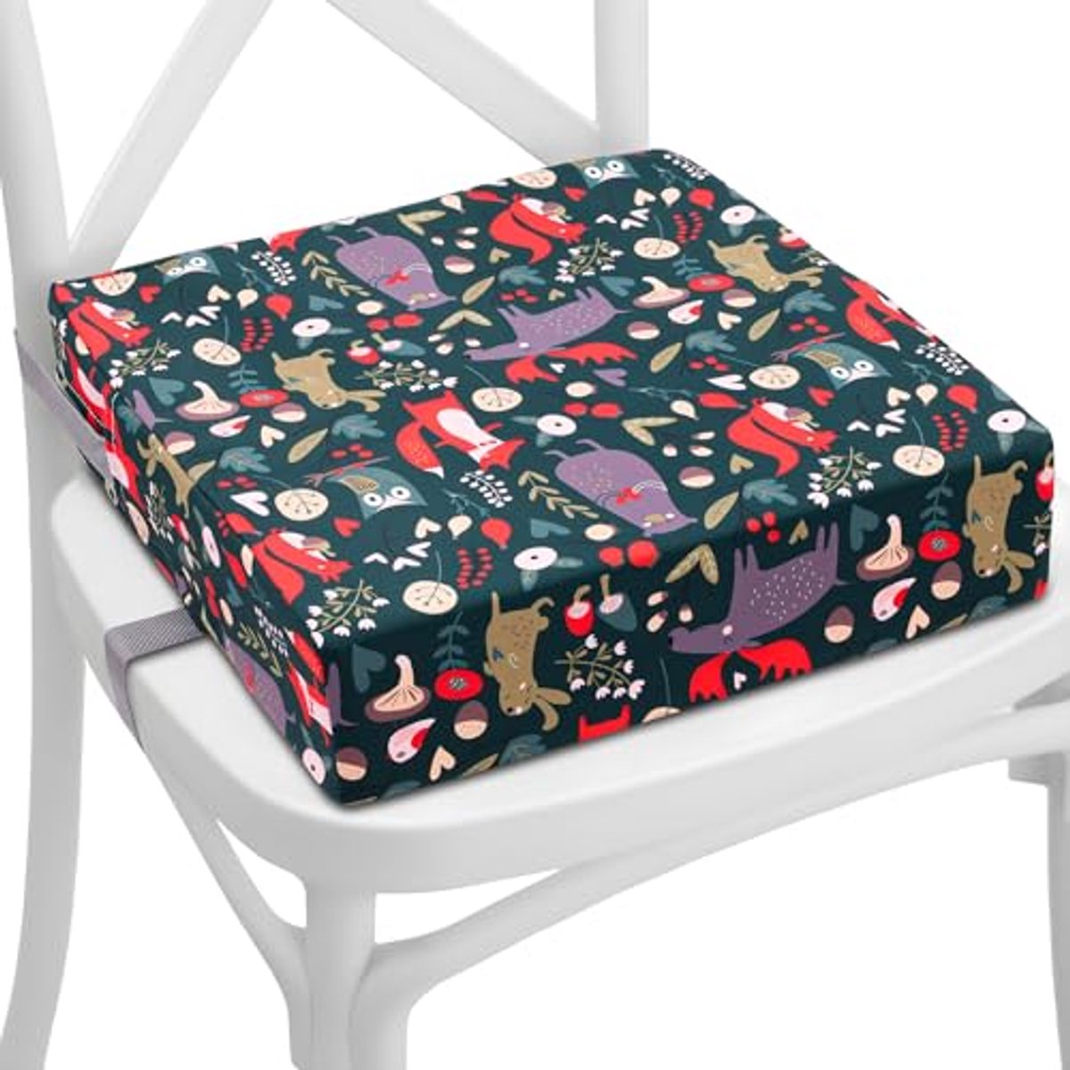 Kinderstoelverhoger Kussen - Ergonomisch en Comfortabel Kussenschap voor Kinderen - 33x33x8 cm - Waterafstotend, Afneembaar en Wasbaar