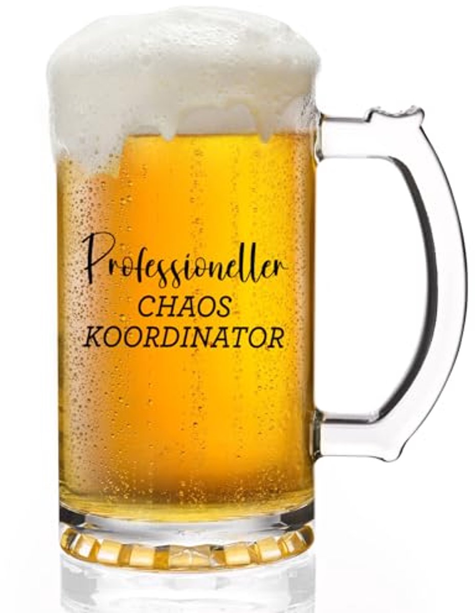 Grappig Bierglas voor Cadeaus aan Collega's en Bazen - 0,5 L