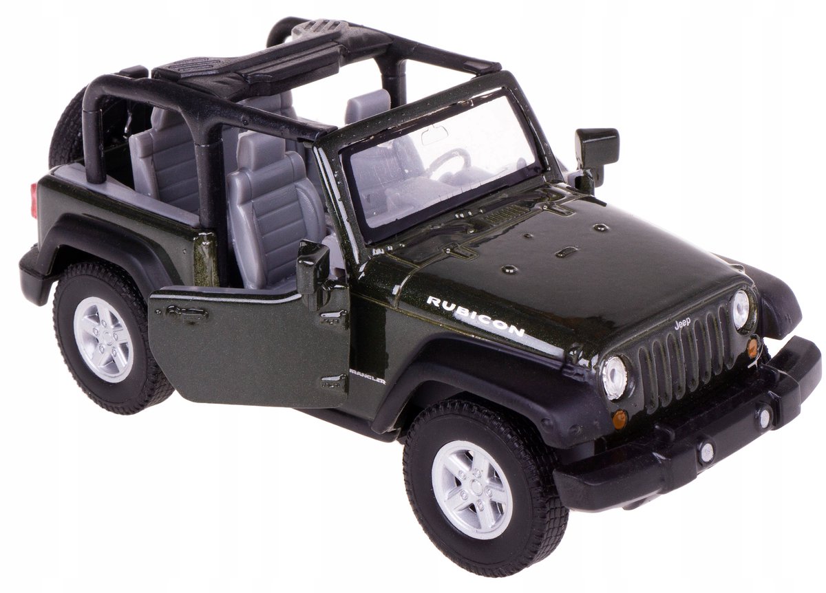 Welly Jeep Wrangler Rubicon Modelauto Metaal Groen 1:34-39