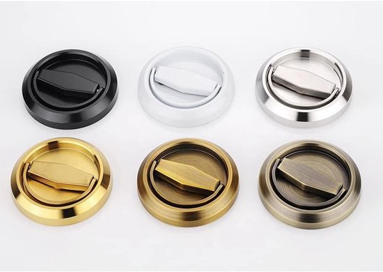 Allecto Plus - Poignée de porte encastrée en acier inoxydable pour porte de placard - Set de 2