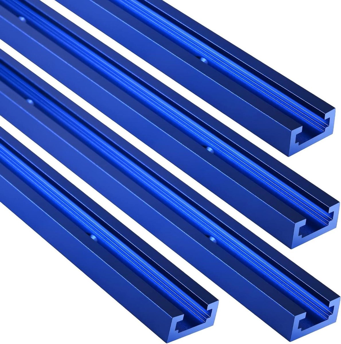 Provento - Aluminium T-rails houtbewerking 48 inch, dubbel gesneden profiel, universeel gebruik, voor montage met schroeven