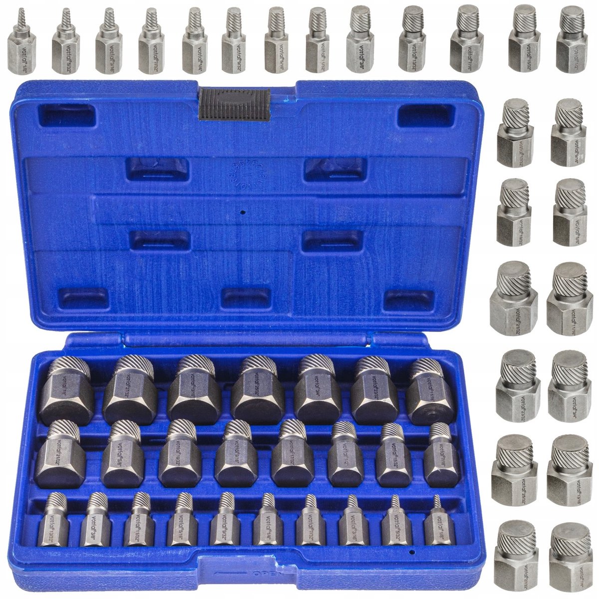 Set Schroefverwijderaars voor Beschadigde Schroeven 3-23mm HRC 50