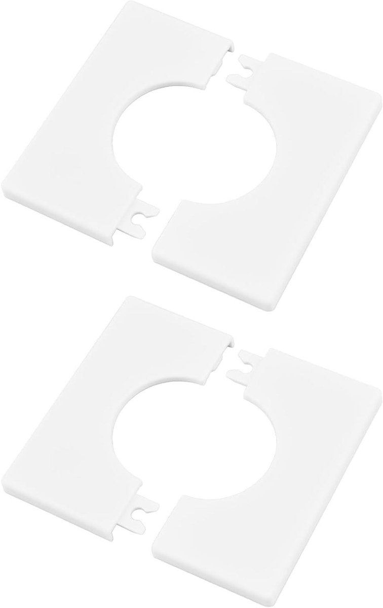 Provento - Witte zelfklevende afdekrozetten voor buizen van 42 mm - Decoratieve douchepijpafdekkingen - Set van 2 stuks
