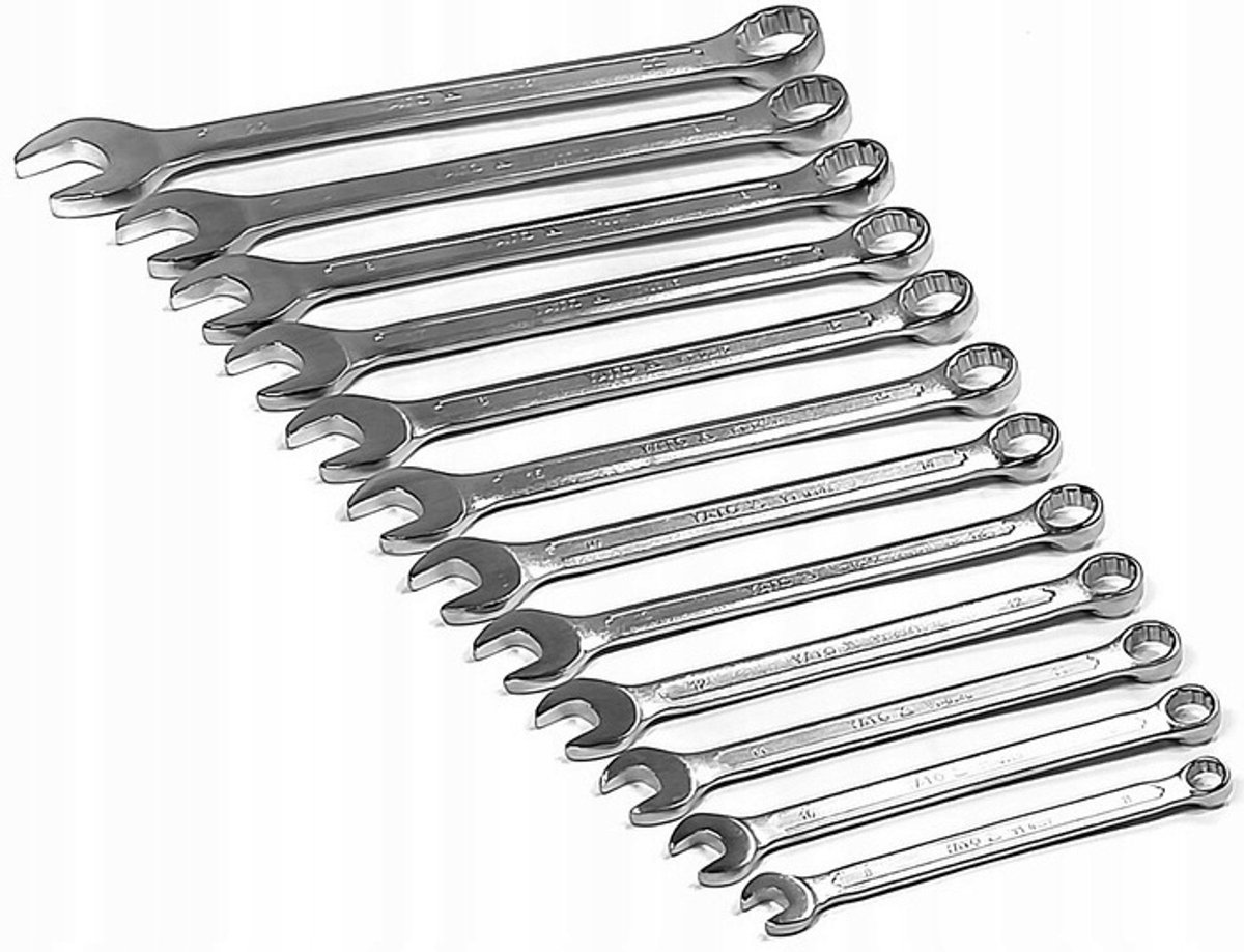 Yato Ring-Steeksleutel Set 8-22mm, 12 Stuks