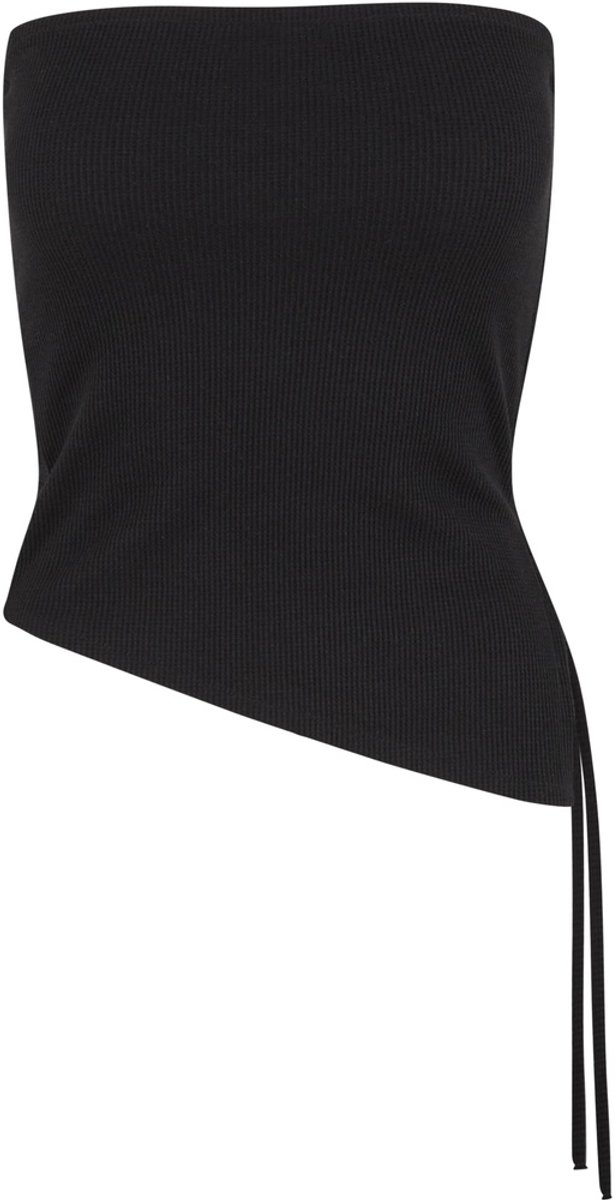 Urban Classics Waffle Pique Bandeau Mouwloze top 5XL Zwart