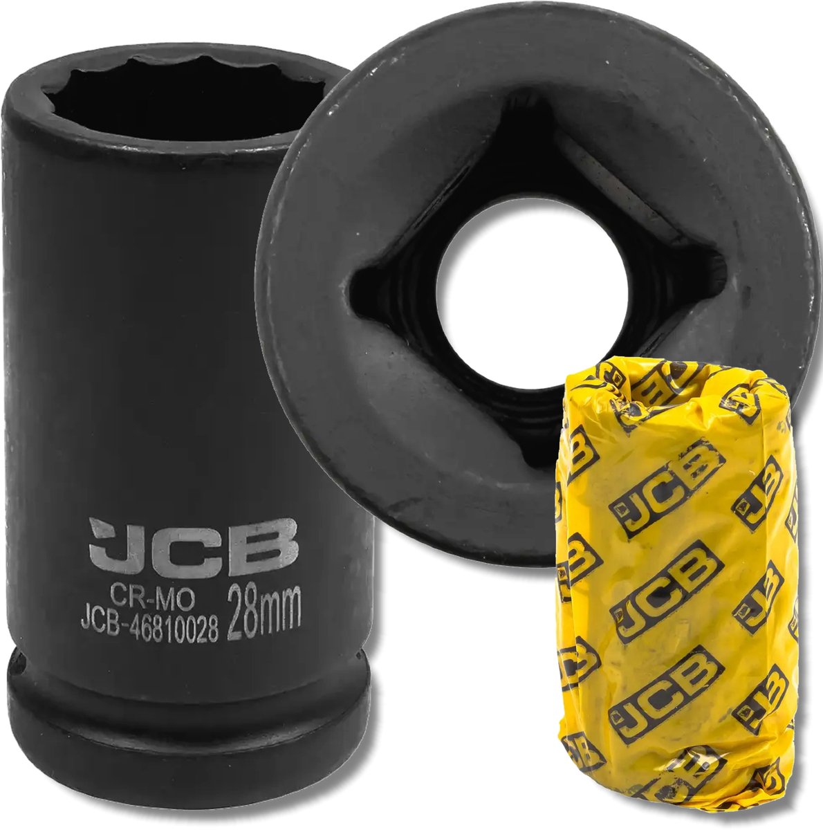 JCB Slagdoppenset 3/4" 12-kant 28mm Cr-Mo Diep