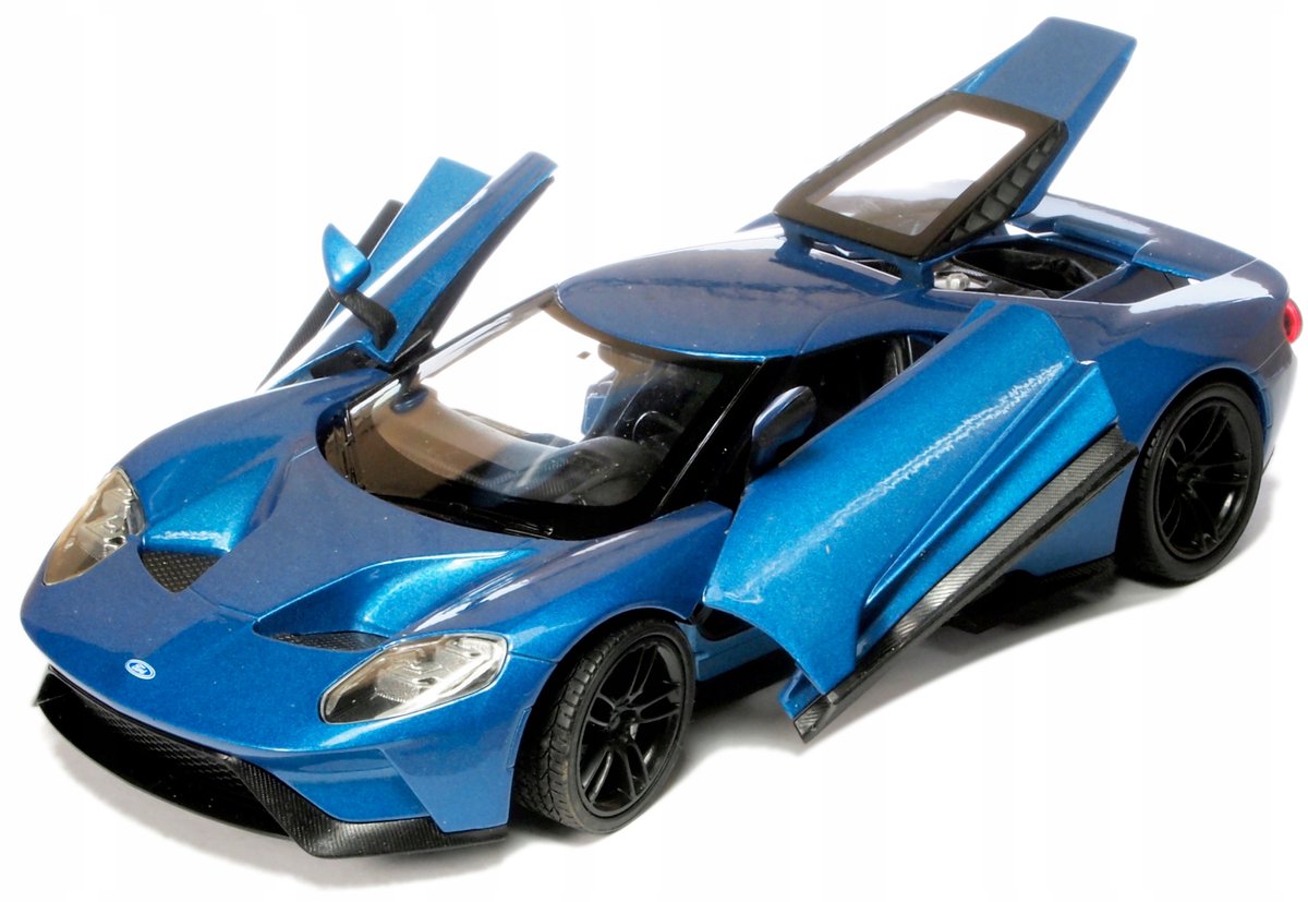 Welly Ford GT 2017 Metalen Modelauto 1:24 Blauw - Openende Deuren