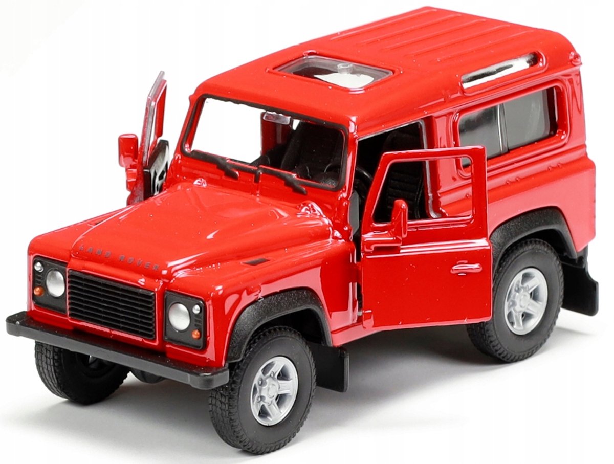 Welly Land Rover Defender Metaal Rood 1:34-1:39 Speelgoedauto