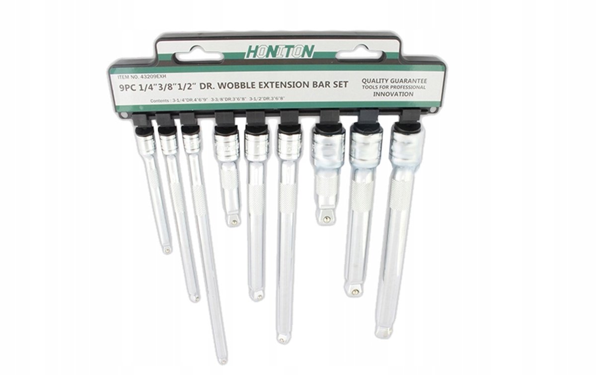 Honiton H4309 Serie - Uitschuifbare Wobble Verlengstukken Set - 9 Stuks - Voor Werkplaats