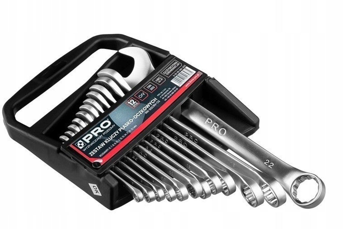 PRO Set Ringsleutels 12 Stuks CRV - Professioneel Gereedschap