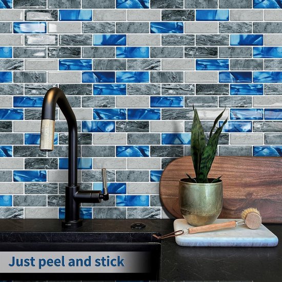 M MOFIT Kleine metalen tegels, plak-on-spatwand, voor