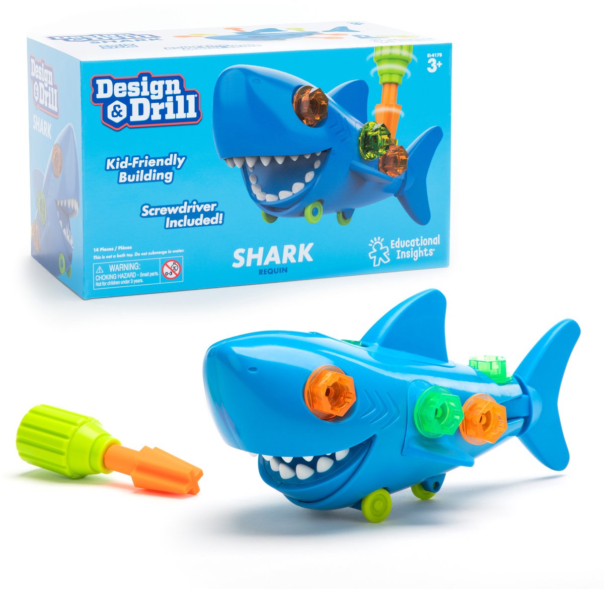 Learning Resources speelgoed Design & Drill Shark techniekset. - 3+