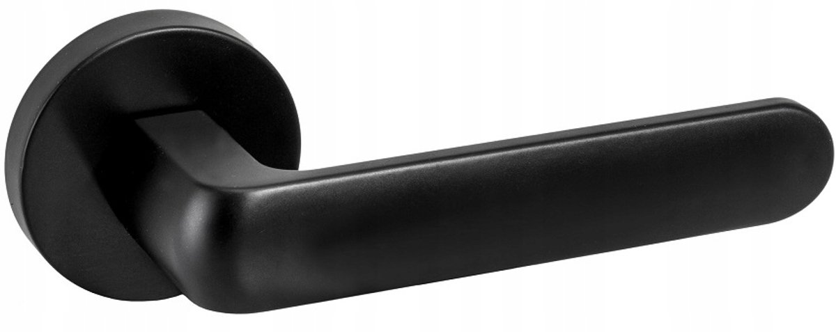 Gamet Organic Deurklink - Zwart Mat, Ronde Rozet