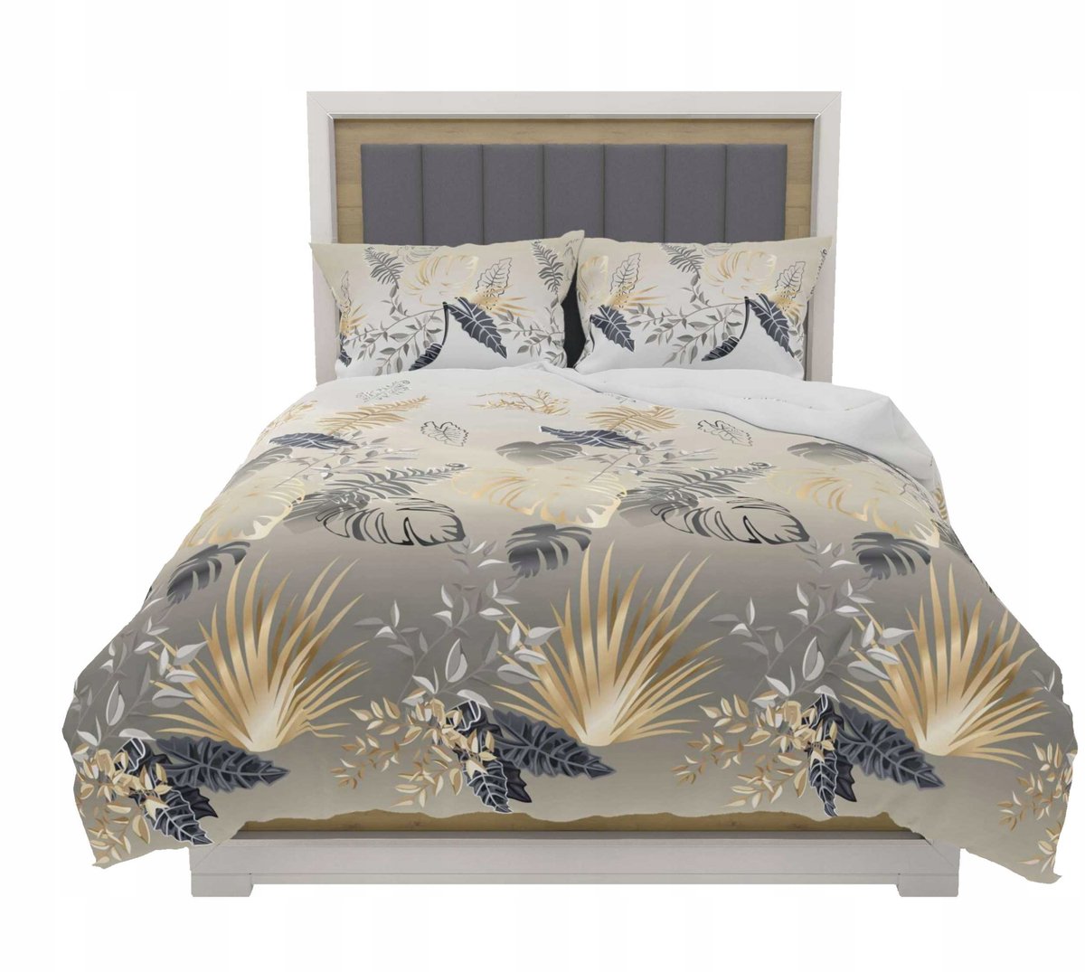 Luxe Katoen Satijn Dekbedovertrek Set 220x200cm - Silver Collectie