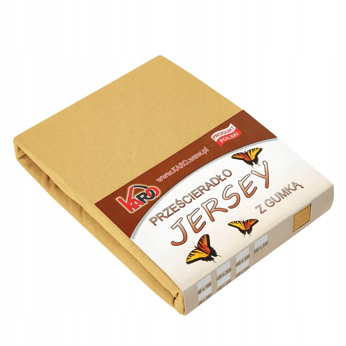 Jersey hoeslaken met elastiek 90x200 cm mosterdgeel