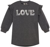 Pull Fille TU – Coton Gris – Taille 5 Ans – Cœur Imprimé (très Bon état D'occasion)