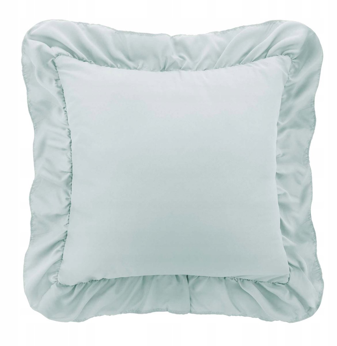 Sierkussenhoes Saliegroen 40x40cm met Ruche - Zachte Microvezel