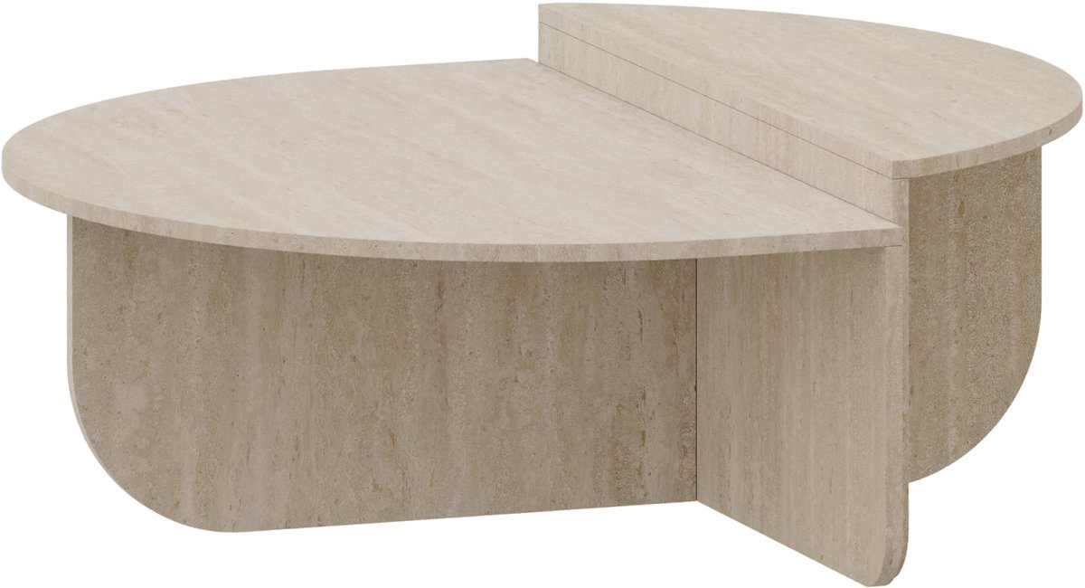 Salontafel Tondesdaslo 90x90x35 cm travertijn [en.casa]