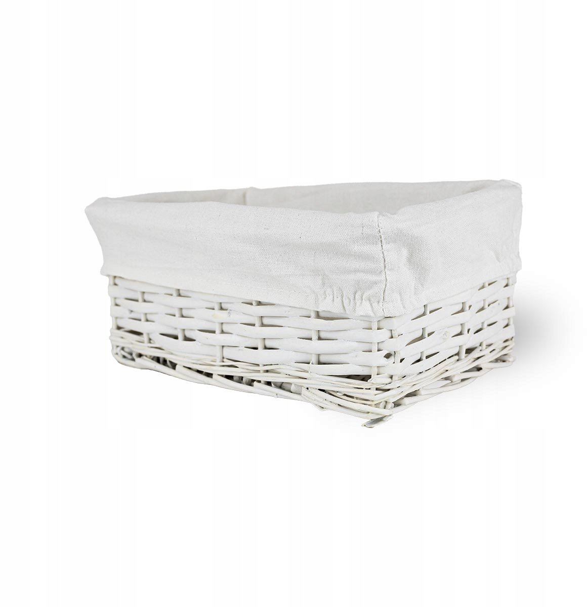 Witte Rietmand met Voering 27x17x11 cm - Decoratief & Praktisch