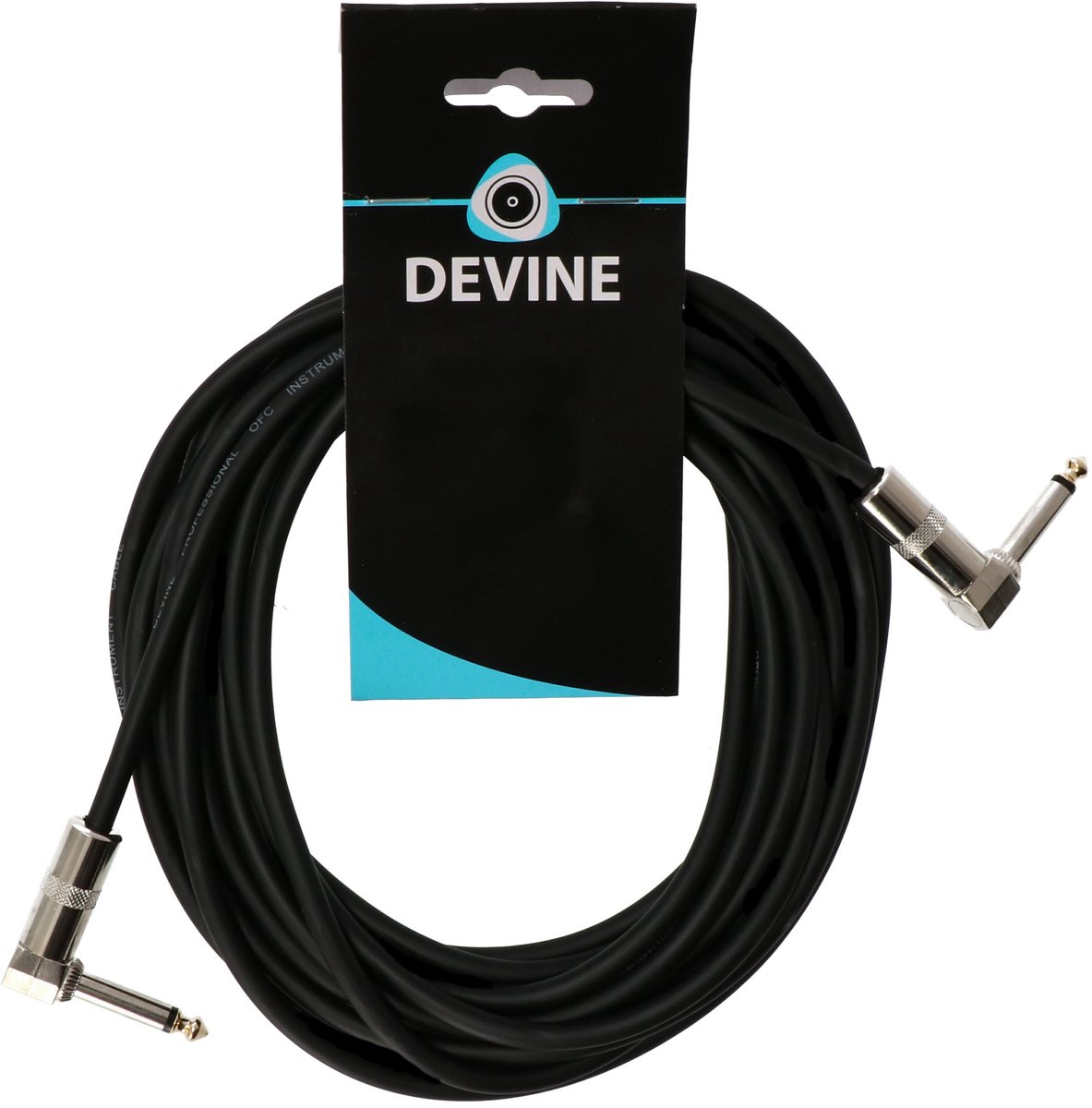 Devine INS05 instrumentkabel 6.35 mm jack 2x mono haaks 5m