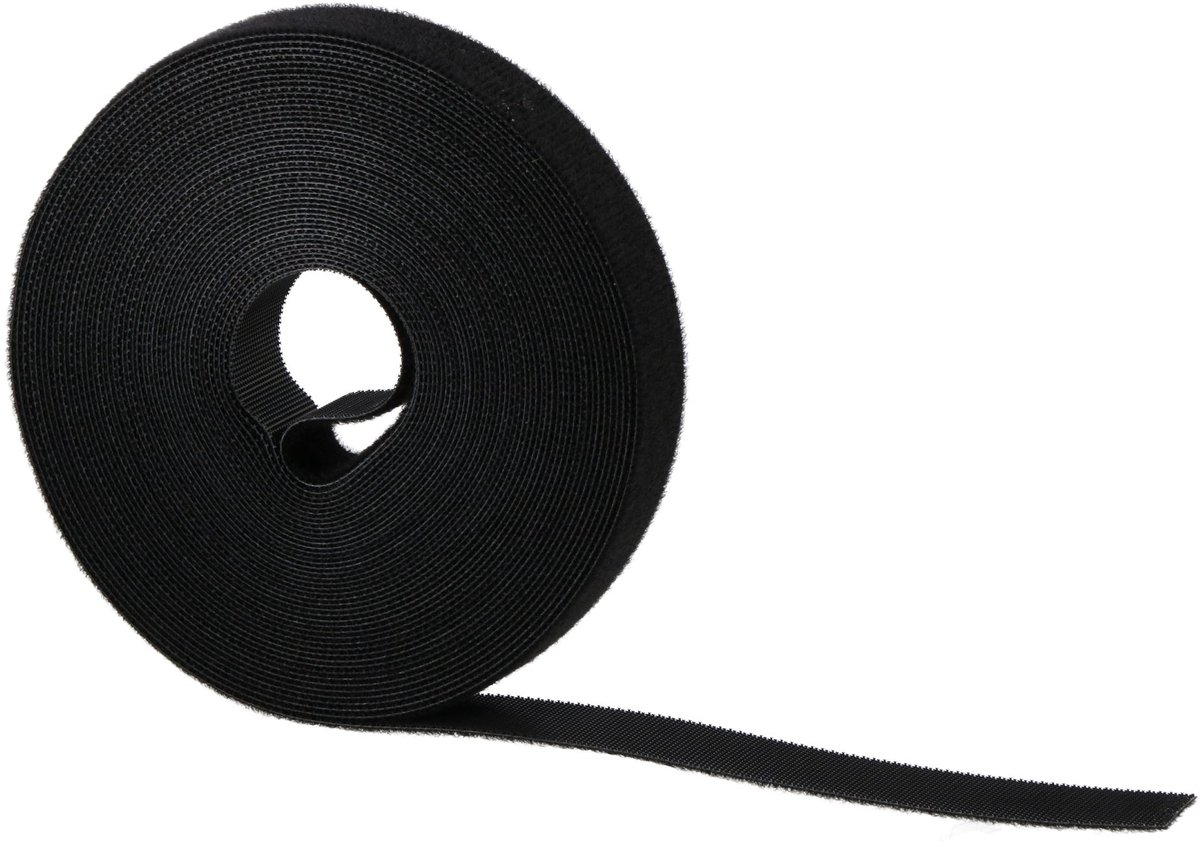 Klittenband 20mm x 10m - Voor kabels en pedalboards - Innox HNL-20-10M - Zwart
