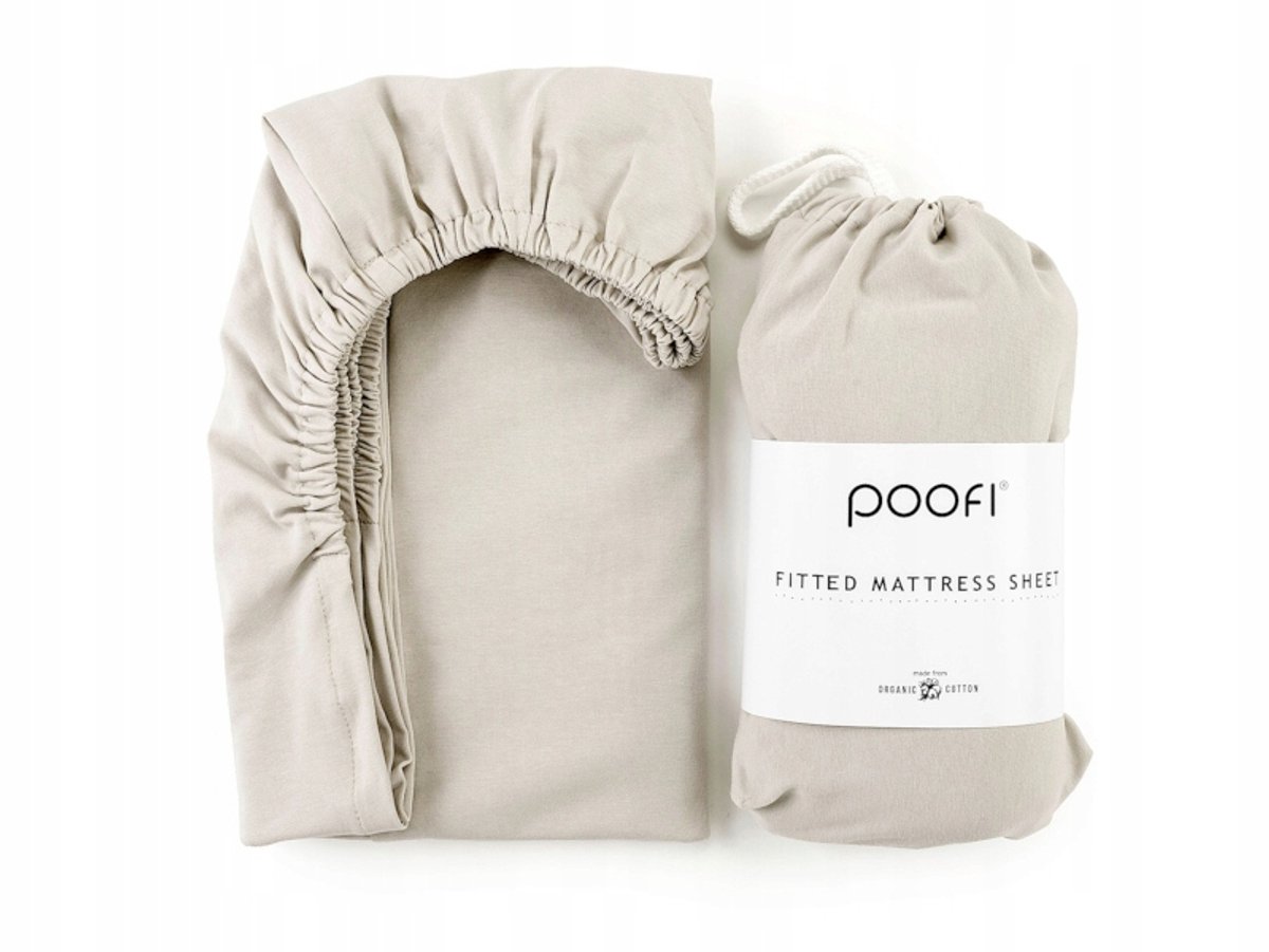 Poofi Hoeslaken Katoen 60x120cm - Zacht en Organisch