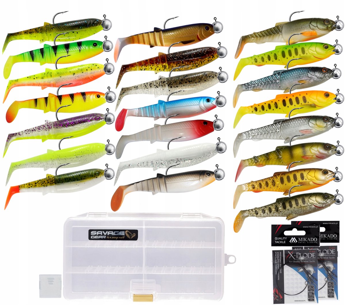 Savage Gear Cannibal 10cm rubberen kunstaasset - 22 stuks